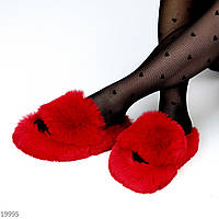 Пушистые яркие красные домашние шлепанцы подарят вашим ножкам комфорт и поднимут настроение