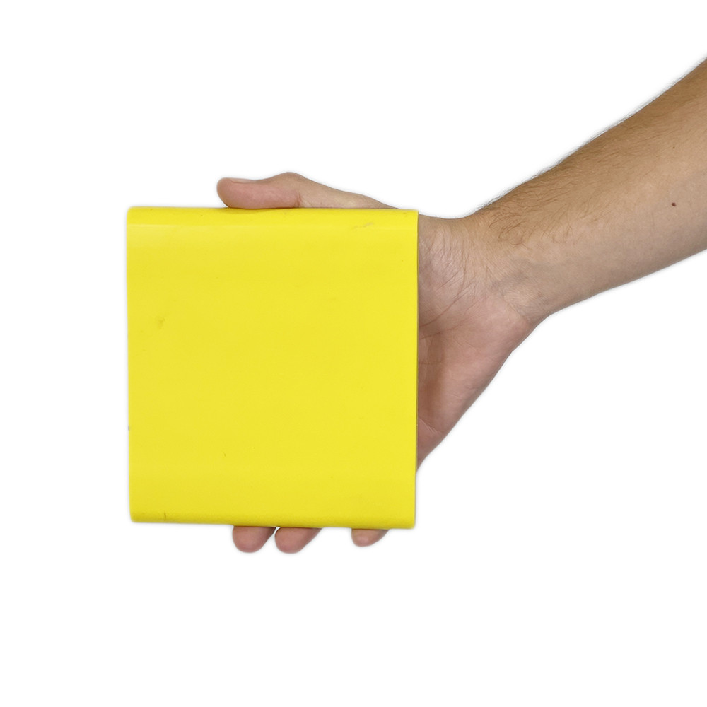 Гнучкий плінтус промисловий HSP 151 Відбійник ударостійкий і термостійкий з ПВХ жовтого кольору, 3.м.п, фото 1