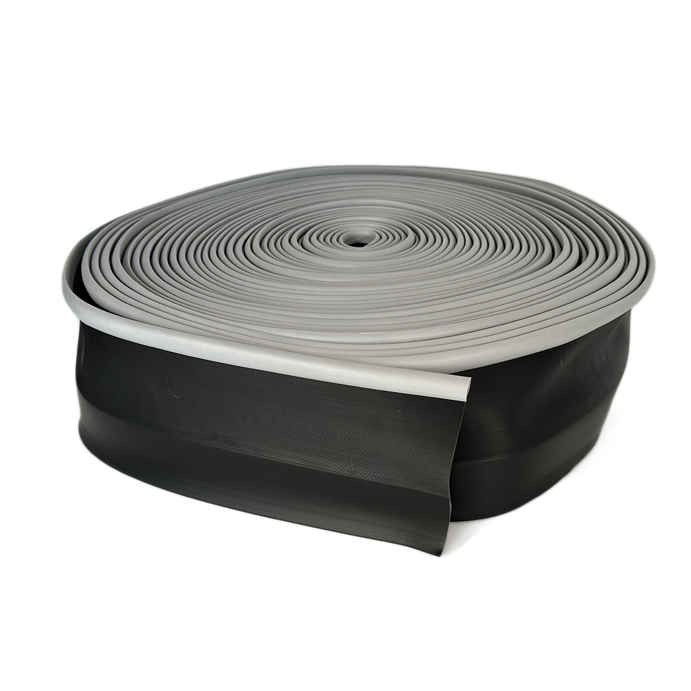 Еластичний ПВХ-плінтус PS-100 мм для виведення покриттів на стіну, сіра кромка, 25 метрів, фото 1