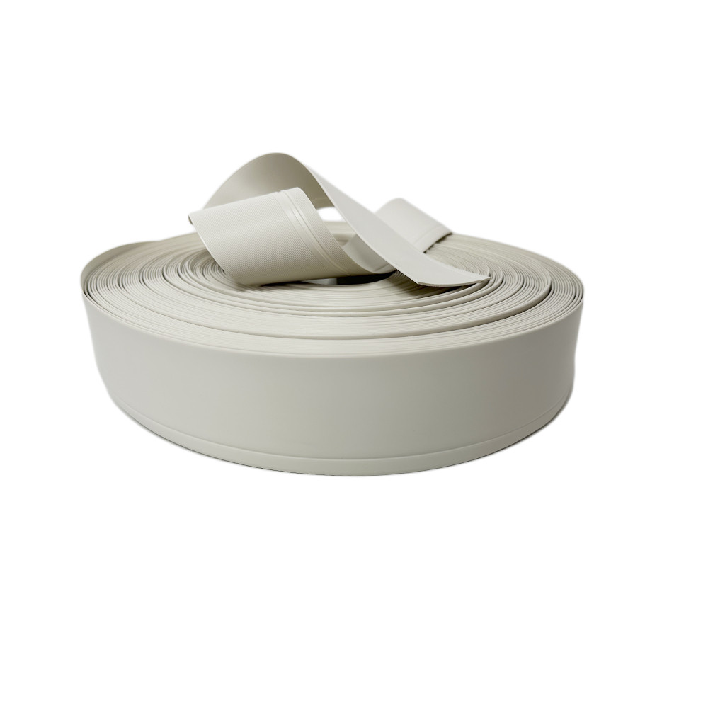 Плінтус гнучкий для підлоги PS5510 еластичний білого кольору Гнучкі підлогові плінтуси ПВХ Туреччина, рулон 25 м.п., фото 1