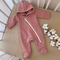Дитячий комбінезон джампсьют з капюшоном для прогулянок, трьохнитка з начосом
