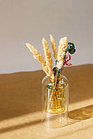 Стеклянная модная ваза для цветов и декора "Солнечное тепло", 15 см