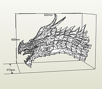 PaperKhan Конструктор из картона дракон papercraft фигура развивающий набор подарок сувенир игрушка антистресс