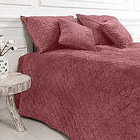 Покрывало ТЕП Velour Ромб круглый 240х260см Розовый / MESA ROSE 4-00518-22727