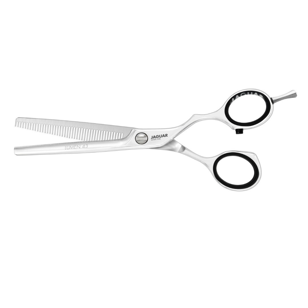Ножиці перукарські Jaguar 6.0" White Line LUMEN 43 філірувальні, 3056, фото 1