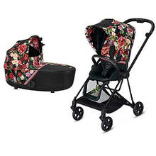 Cybex Mios 4.0 коляска 2 в 1 Spring Blossom Dark шасі Matt Black
