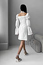 Вечірнє біле плаття з рукавами Елада 42 44 46 48 розміри, фото 2