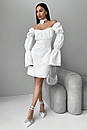 Вечірнє біле плаття з рукавами Елада 42 44 46 48 розміри, фото 3
