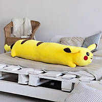 Забавная мягкая плюшевая игрушка-обнимашка Покемон Пикачу 130 см Желтая