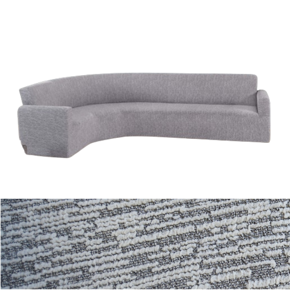 Покривало на кутовий диван без спідниці жакард універсальні, турецький чохол на кутовий диван Сірий, фото 1