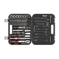 Набір інструментів INTERTOOL ET-8073 STORM, 73 од.1/2", 1/4", Cr-V, у кейсі, фото 4