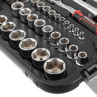 Набір інструментів INTERTOOL ET-8073 STORM, 73 од.1/2", 1/4", Cr-V, у кейсі, фото 7