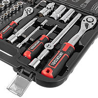 Набір інструментів INTERTOOL ET-8073 STORM, 73 од.1/2", 1/4", Cr-V, у кейсі, фото 10