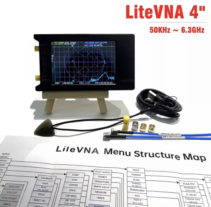 Векторний аналізатор HF, VHF, UHF, антени LiteVNA-64