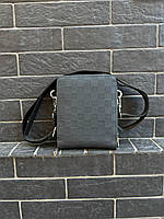 Мужская сумка через плечо луи витон стильная Сумка-мессенджер Louis Vuitton, черная в шахматку