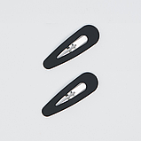 Набір 2 шт шпилька клік-клак для волосся чорна матова Jiamei 5 см, фото 2