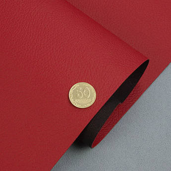 Автомобільний шкірзам, колір червоний 8019-MT, на тканинній основі, шир. 155см