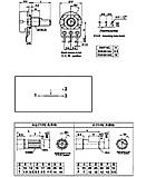 Змінний резистор (потенціометр) 50кОм (WH148-B50K) стерео L=15мм, фото 3