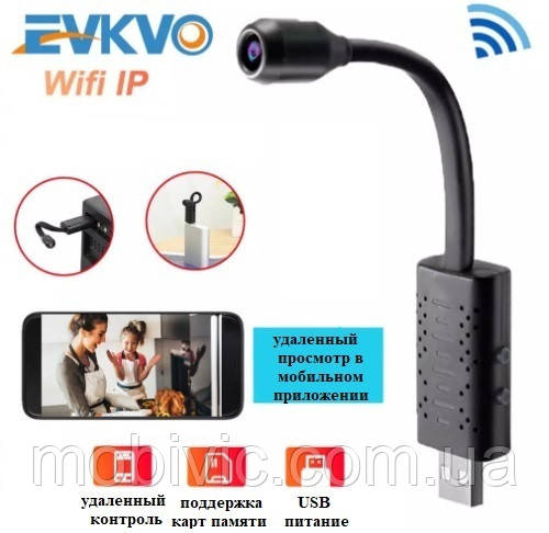 Мінікамера IpCam EVKVO USB (WiFi) IP (вдалений перегляд)