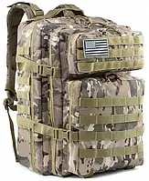 Боевой рюкзак сумка на плечи ранец штурмовой Камуфляж 45 л