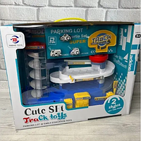 Ігровий паркінг-автопарковка для машинок "Cute Set Track Toys 3004" 2 рівні з ліфтом.