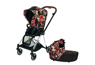 Cybex Mios 4.0 коляска 2 в 1 Spring Blossom Dark шасі Chrome Brown