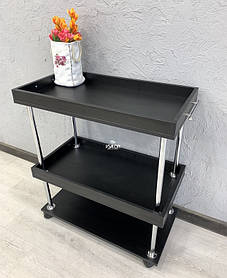 Столик косметолога на колесах з бортиками V498