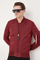 Urbanshop Куртка-бомбер Alpha Industries колір бордовий перехідна 191103.184-Burgundy РОЗМІРИ ЗАПИТУЙТЕ