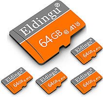 MicroSD Карта пам'яті Eldingu 64Gb Class 10 + SD-адаптер