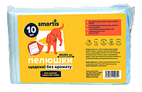 Гигиенические пеленки Smartis 60*60 см ежедневные одноразовые для щенков и собак, 10 пелёнок