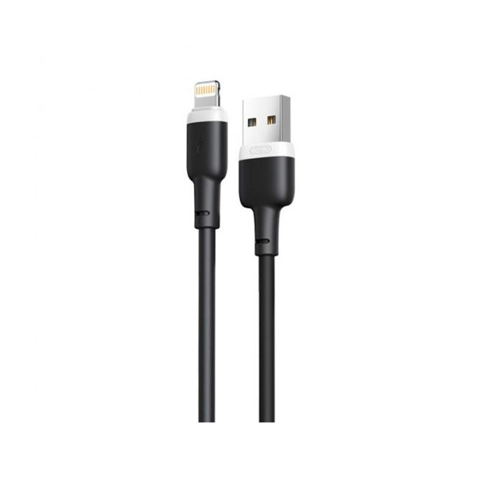 Кабель XO Lightning NB208 Liquid Silicon 2.4A/1m Black, фото 1