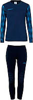 Комплект вратарской формыт детский Uhlsport REACTION GOALKEEPER SET JR синий 1003668 02