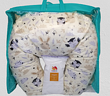 Подушка «Лежебока» для годування з малюнком Бязь/Кульки 130*35 см ,Лежень,Україна, фото 4