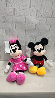 Мягкая игрушка Disney Мини Маус, Микки Маус с бантиком,в розовом платье в горошек, 30 см