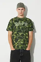 Urbanshop Бавовняна футболка A Bathing Ape колір зелений візерунок РОЗМІРИ ЗАПИТУЙТЕ