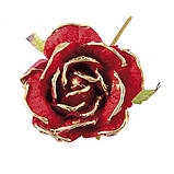 Декоративна штучна троянда Stenson R84343 «Троянда» (14 см., колір червоний) [Склад зберігання: Київ №1], фото 2