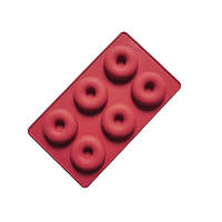 Силіконова форма для випікання "Пончик" на 6 комірок коричнева