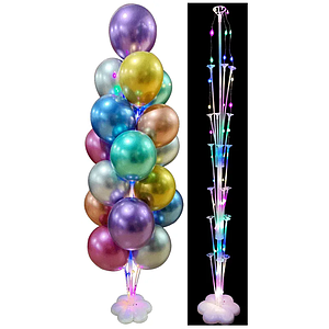 Підставка тримач для повітряних кульок  із LED гірляндою на 19шт 125см