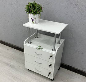 Столик косметолога на колесах з ящиками V172