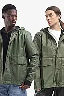 Urbanshop Дощовик Rains Short Hooded Coat колір зелений перехідна oversize 18260.EVERGREEN-EVERGREEN РОЗМІР