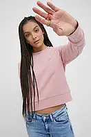 Urbanshop Бавовняна кофта adidas Originals Trefoil Moments HE6923 жіноча колір рожевий однотонна HE6923-WONMAU