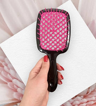 Гребінець для волосся BeeChip Black and Pink