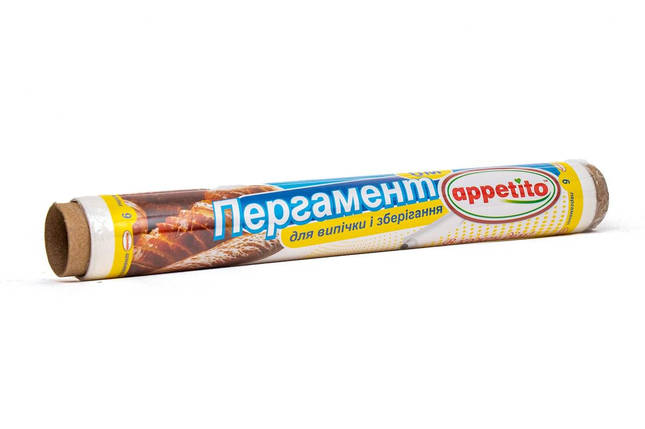 Пергамент білий силіконізований 28см (6м) TM Appetito, 64шт./ящ., фото 1