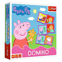 Настольная игра "Домино" Свинка Пеппа Trefl 02066, 28 игровых карточек, Vse-detyam