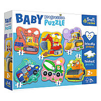 Пазли для малюків Спеціальна техніка "Baby Progressive" Trefl 44004, 6 картинок, Time Toys