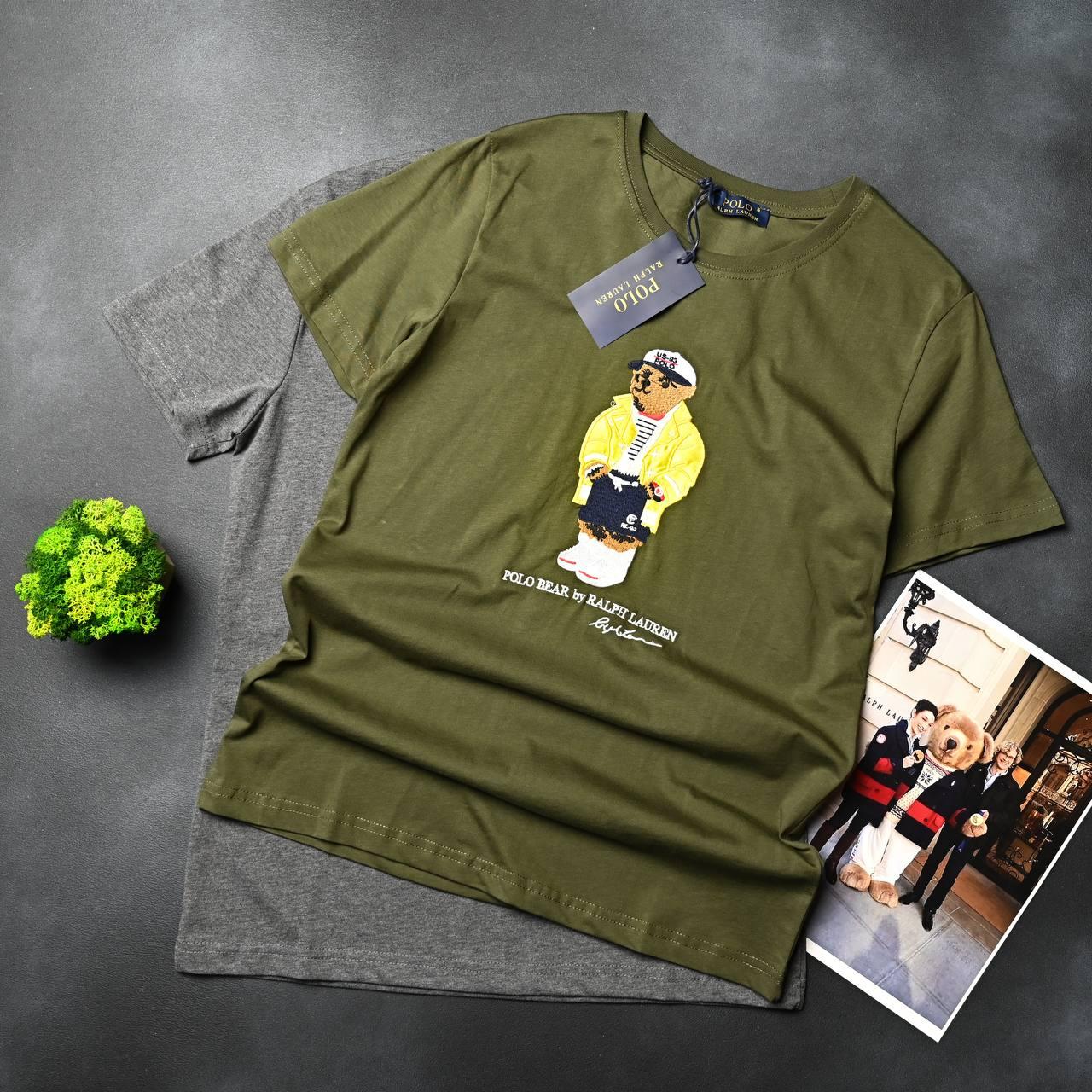 Чоловіча футболка RALPH LAUREN Polo Bear D11702 хакі XXL