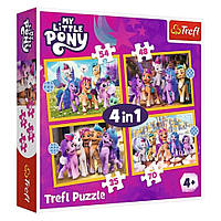 Пазлы детские "Знакомьтесь с пони" My little Pony Trefl 34624, 4 картинки, Vse-detyam