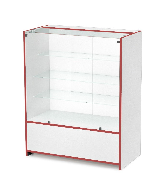 Вітрина зі скляними полицями та дверцятами, фото 1