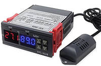 Регулятор температури та вологості STC-3028 термостат на 220 в, виносний датчик контролер термостат (673858717) Сірий