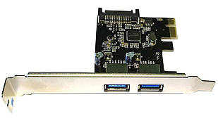 PCI-E Контролер USB3.0 (2ext. Molex) Low Profile Bracket, чіпсет ASM1042, RTL